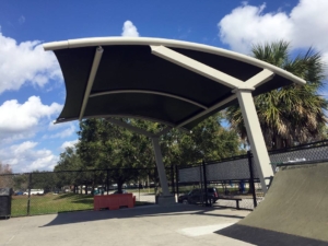 Orlando Skate Park Shade Cantilevered Structure